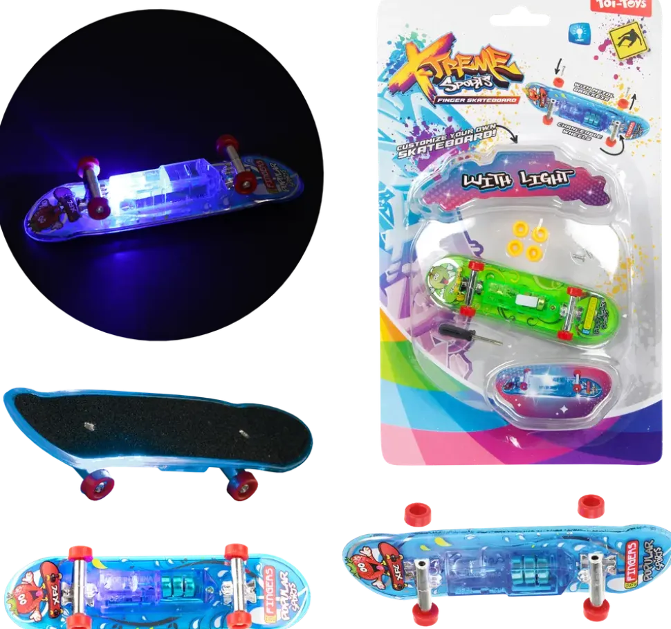 Finger skateboard med ljus