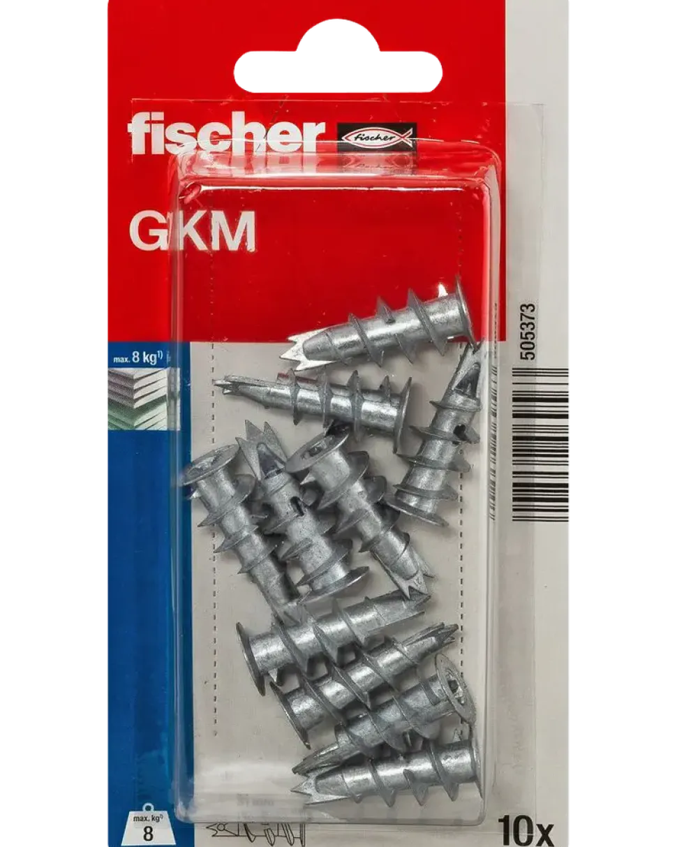 Fischer Gips plugg metall GKM K 10 st.