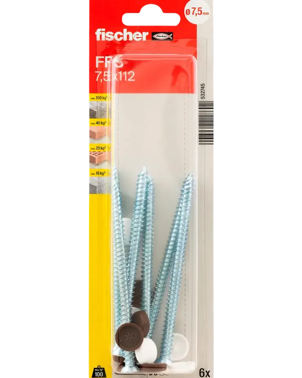 Fischer Karmskruv MH 7,5 x 112 mm FFSZ 6 st.