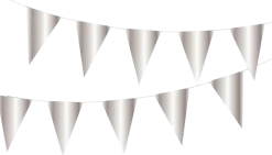 Flaggirlang silver 10 m