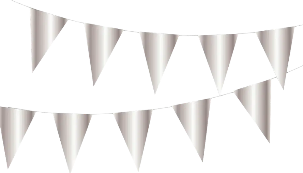Flaggirlang silver 10 m