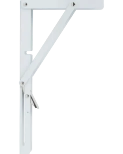 Fällbar hyllplanskonsol 300 x 155 mm - Vit