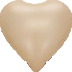 Folieballong 34 cm - Beige hjärta