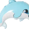 Folieballong 46 cm - Blå delfin