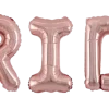 Folieballong 40 cm brud - rosa
