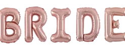 Folieballong 40 cm brud - rosa