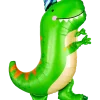 Folieballong 70 cm - Dino med hatt