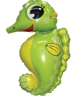 Folieballong 64 cm - Grön sjöhäst