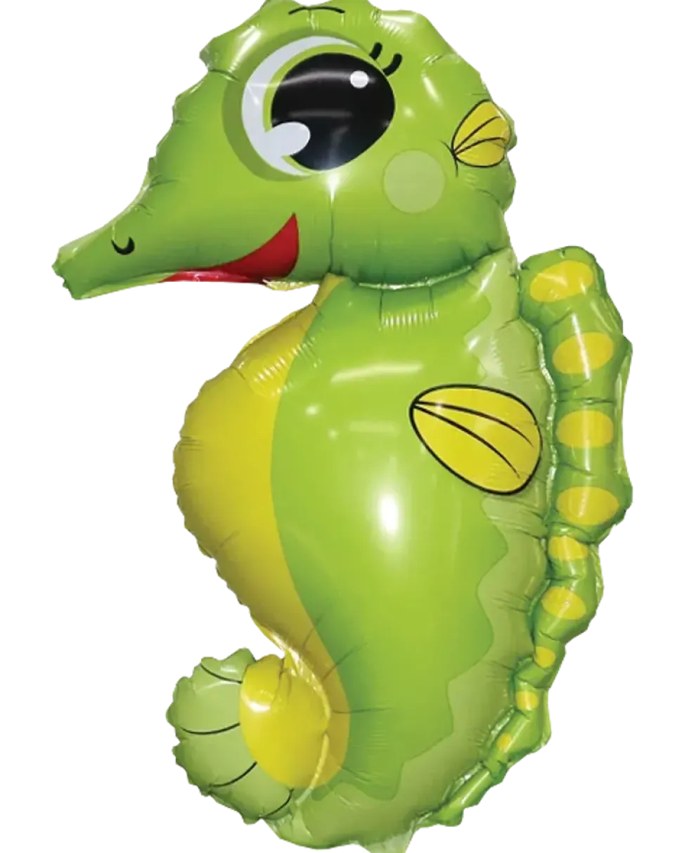 Folieballong 64 cm - Grön sjöhäst