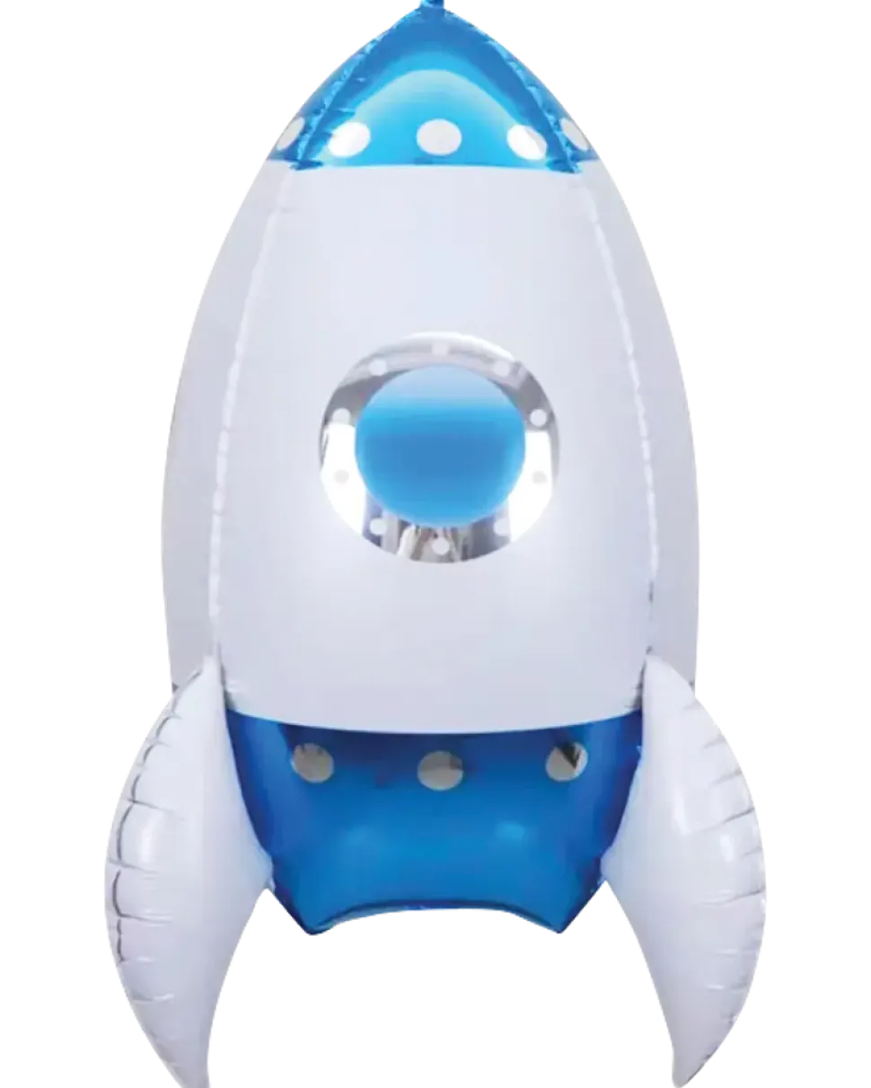 Folieballong 57 cm - Raket blå