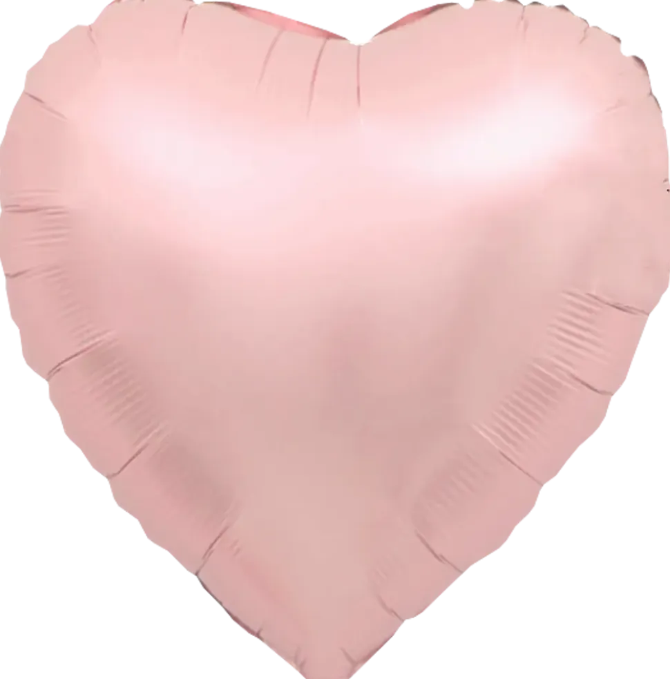 Folieballong 34 cm - Rosa hjärta