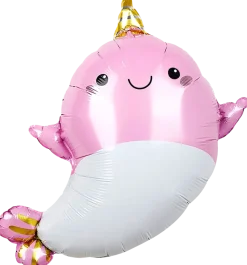 Folieballong 57 cm - Rosa val