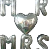 Folieballong 40 cm silver - Mr&Mrs
