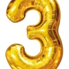 Folieballong Guld 86 cm - Nr 3
