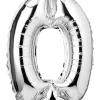 Folieballong H. 35 cm silver - nr 0