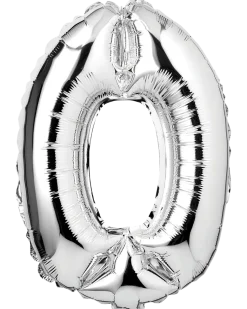 Folieballong H. 35 cm silver - nr 0