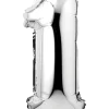 Folieballong H. 35 cm silver - nr 1