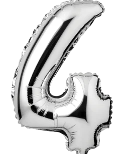 Folieballong H. 35 cm silver - nr 4