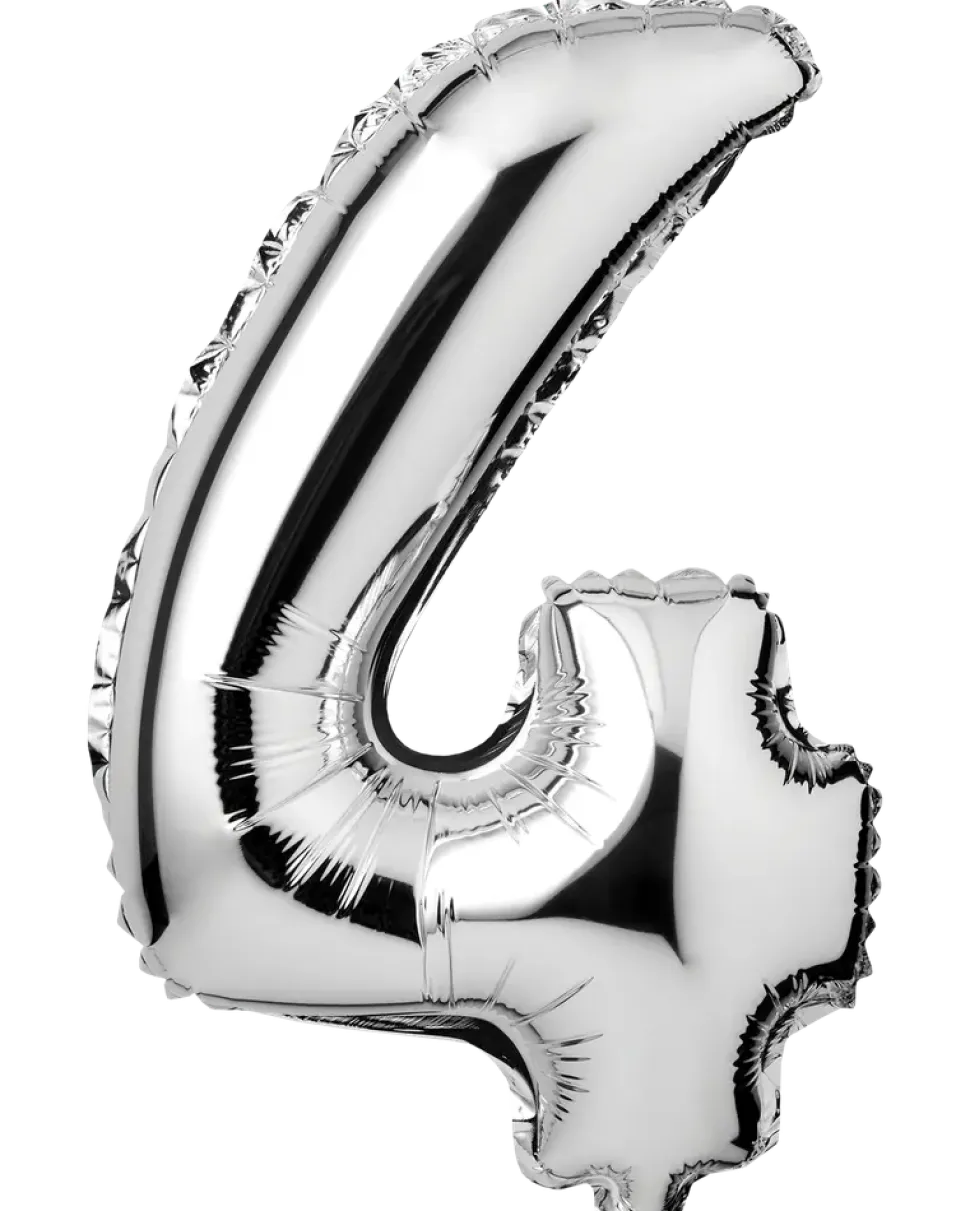 Folieballong H. 35 cm silver - nr 4