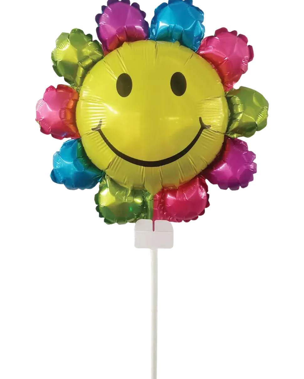Folieballong mini med pinne - Blomma