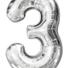 Folieballong Silver 86 cm - Nr. 3