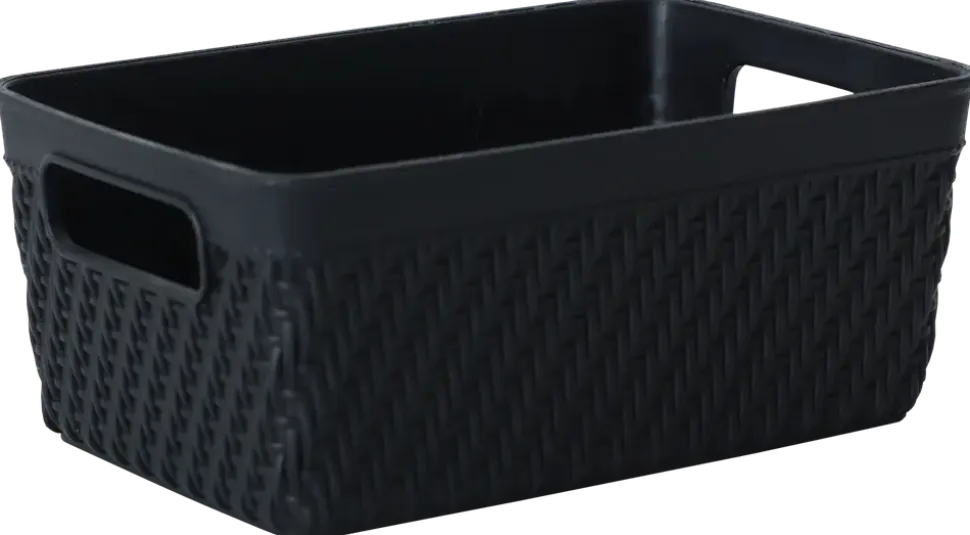 Förvaringskorg plast mini svart