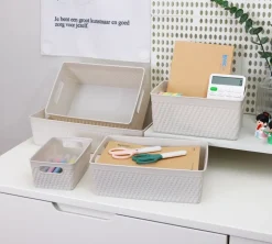 Förvaringskorg plast 25,5x17 cm grå