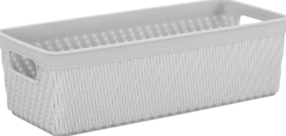 Förvaringskorg plast 24x10 grå