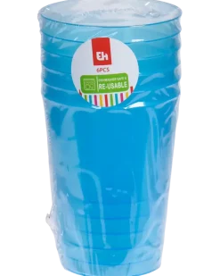 Glas 28 cl återanvändbart 6-pack - olika färger