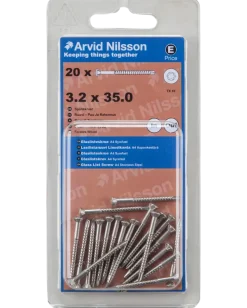 GLASLISTSKRUV A4 3,2X35 20 ST