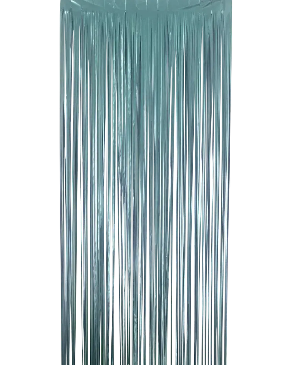 Glitterdraperi matt blå - 250 cm