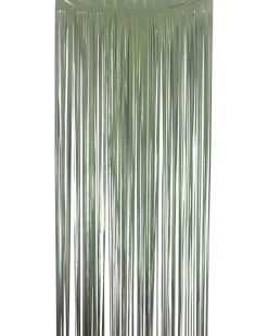 Glitterdraperi matt grön - 250 cm