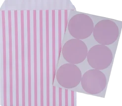 Godispåse m. etikett 6-pack rosa