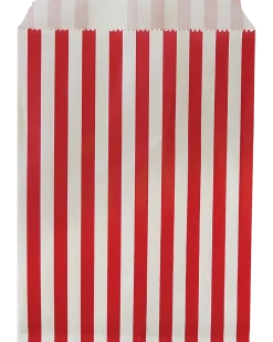 Godispåse röd/vit papper 10-pack