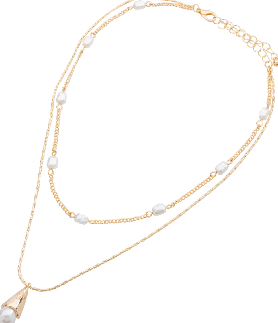 Halsband med pärlor - guld