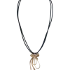 Halsband med rosett - svart och guld