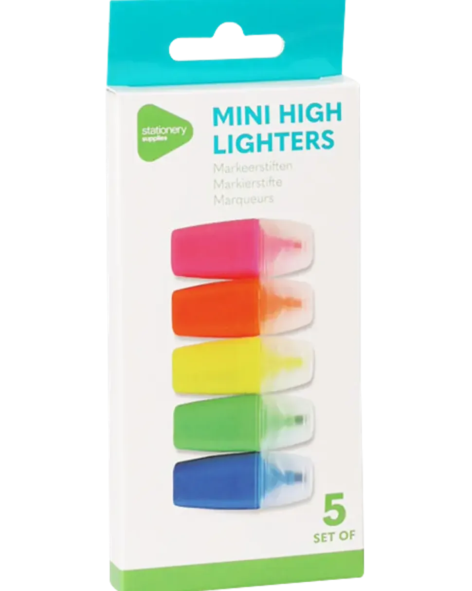 Highlighter Mini - 5 st