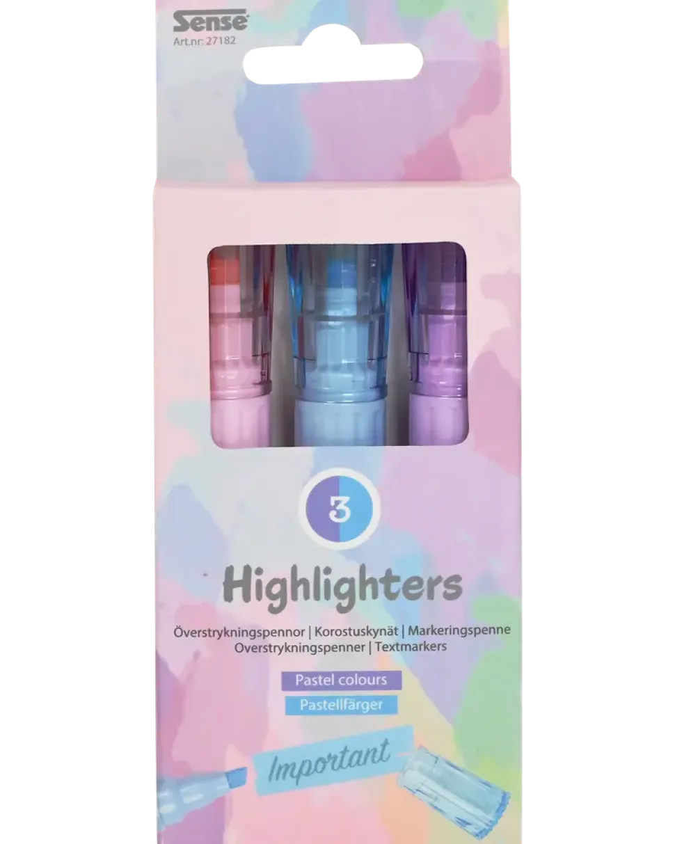 Highlighters Pastell - 3 st