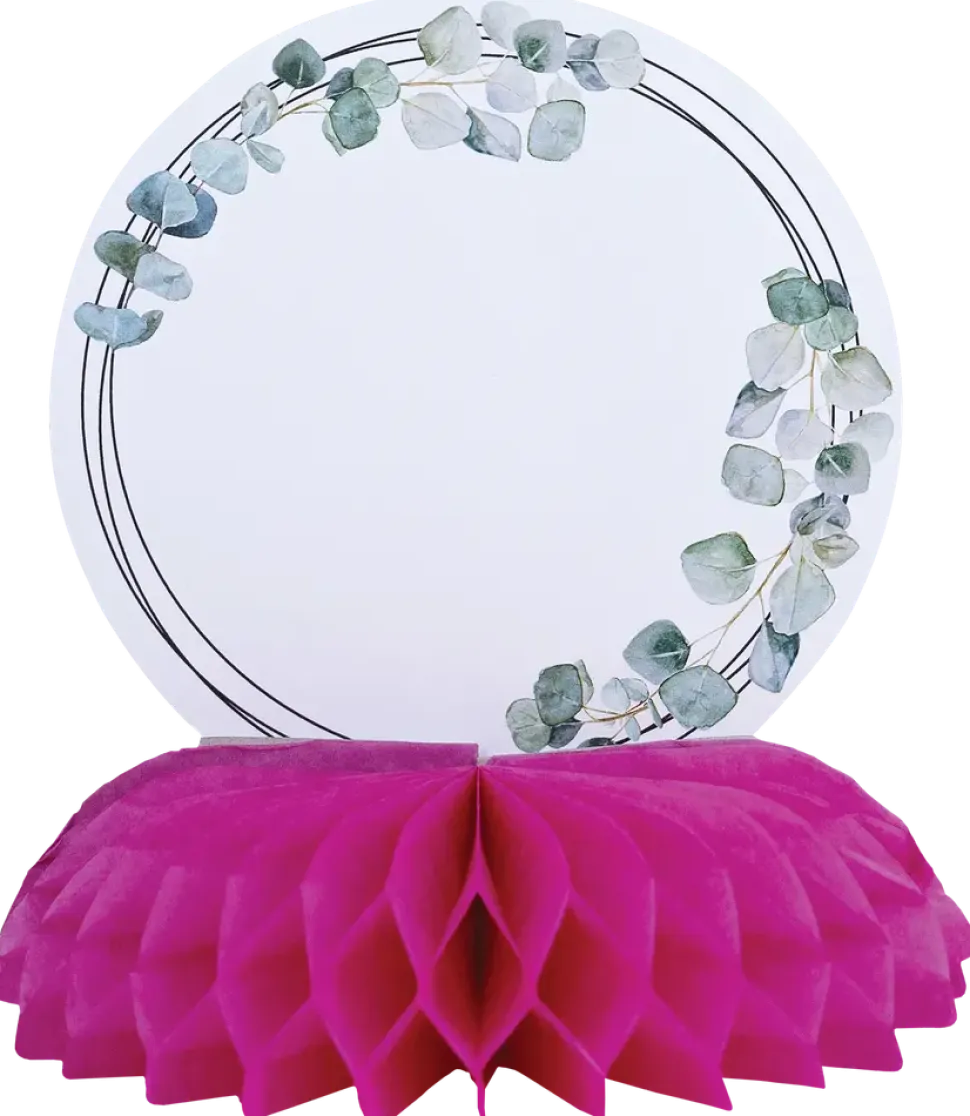 Honeycomb med skylt fuchsia