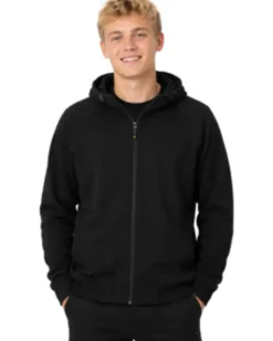 Hoodie med dragkedja - Svart