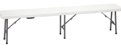 Hopfällbar bänk L. 180 cm - vit