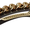 Hårspänne guld/svart 9 cm