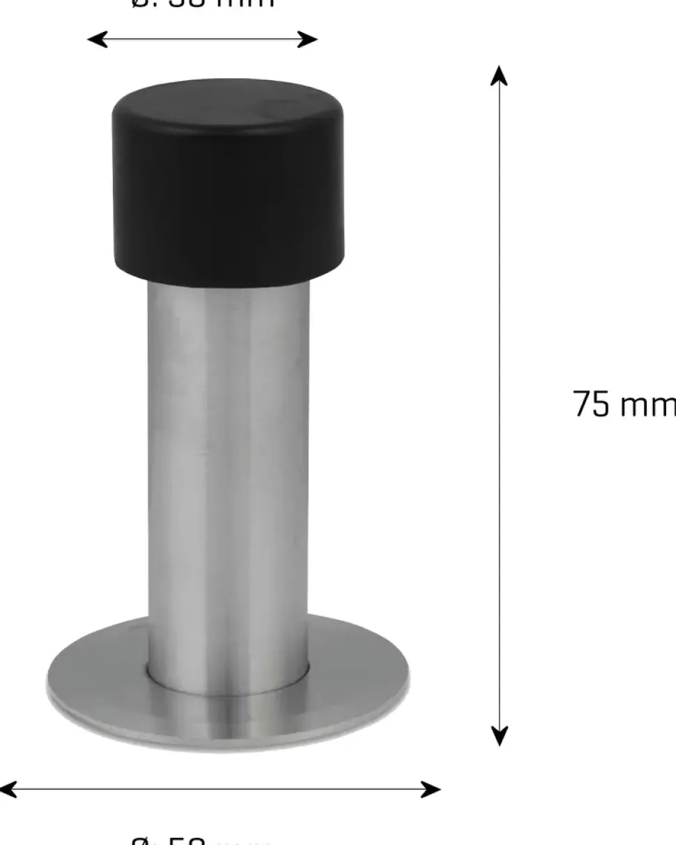 Jasa company Dörrstopp rostfritt stål Ø22 x H. 75 mm