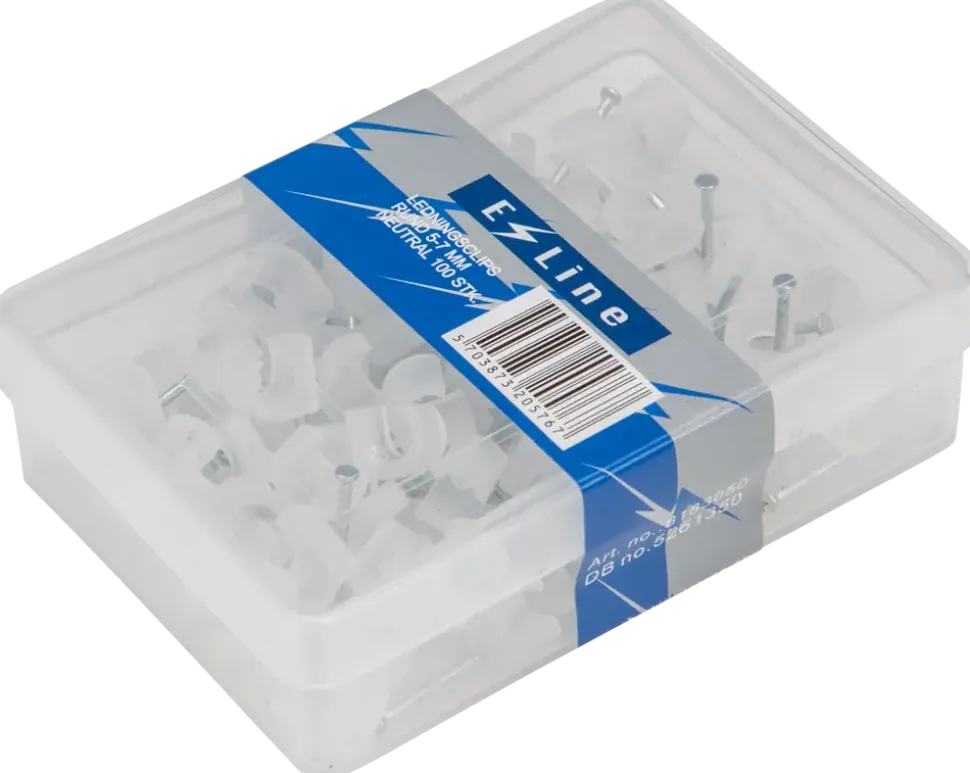 Kabelclips 5-7 mm - klara