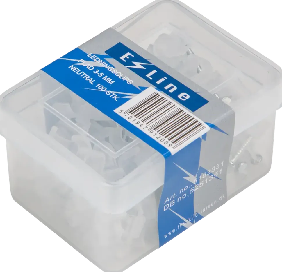 Kabelclips 3 x 5 mm - klar
