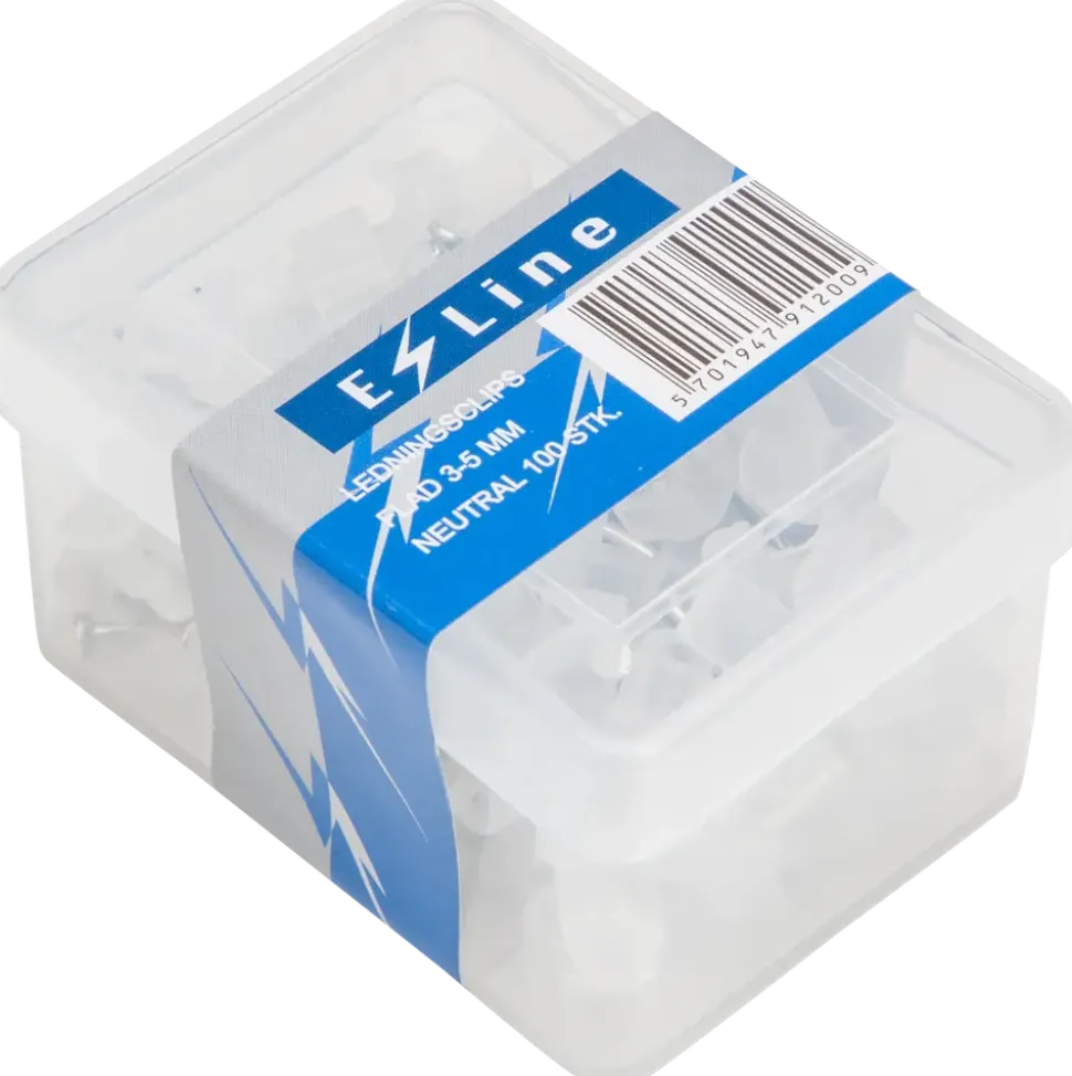 Kabelclips 3 x 5 mm - klar