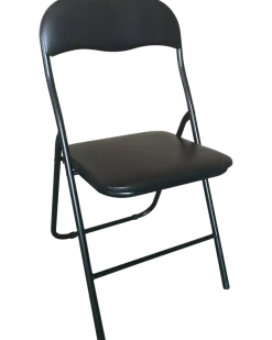 Klappstol svart PVC