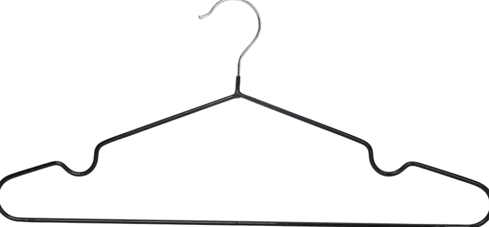 Klädhängare metall svart 8-pack