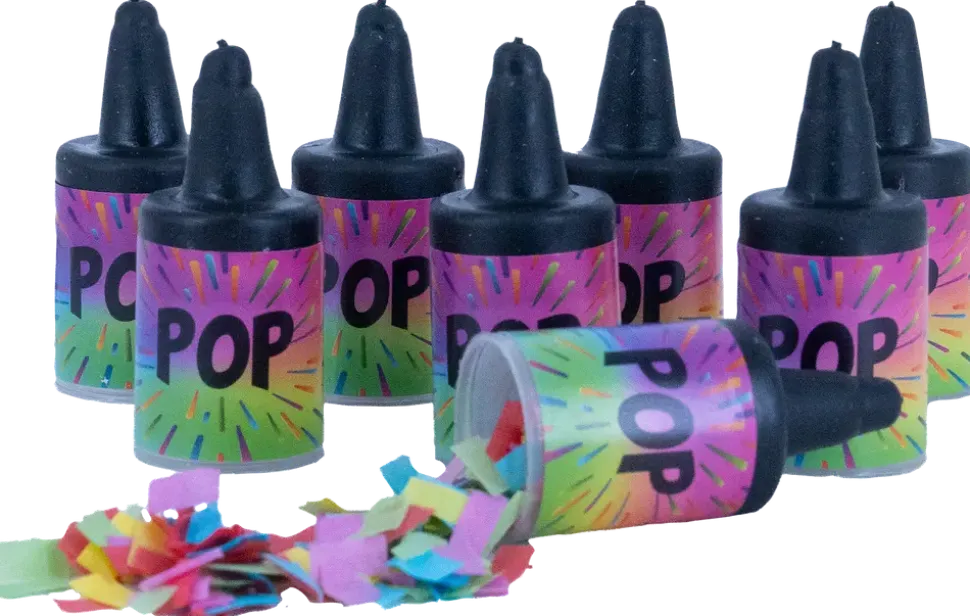 Konfetti pop flerfärgad 8 st