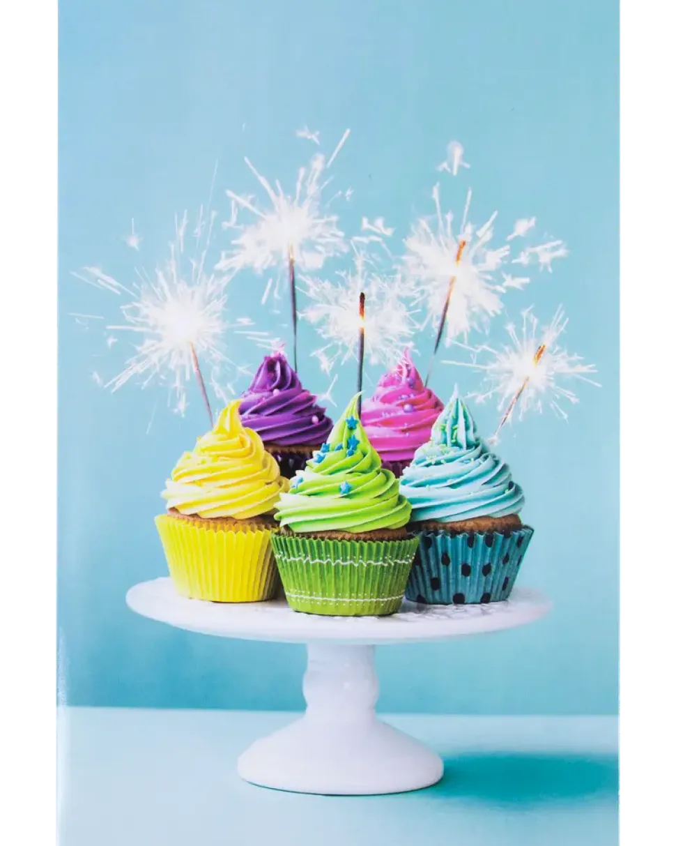Kort med kuvert 11x17 cm - cupcake